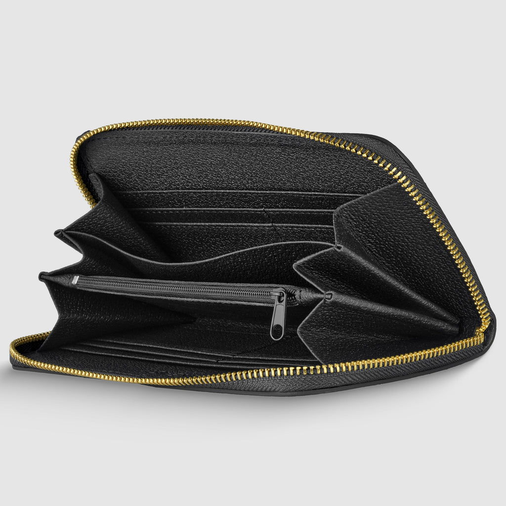 Metallic Calf Leather Wallet