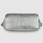 Metallic Suede Leather Top-Handle Bag