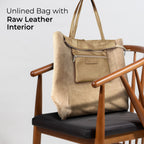 Metallic Suede Leather Tote Bag