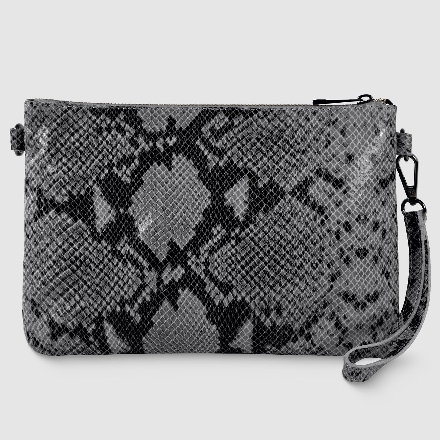 Python-Print Suede Hobo Bag