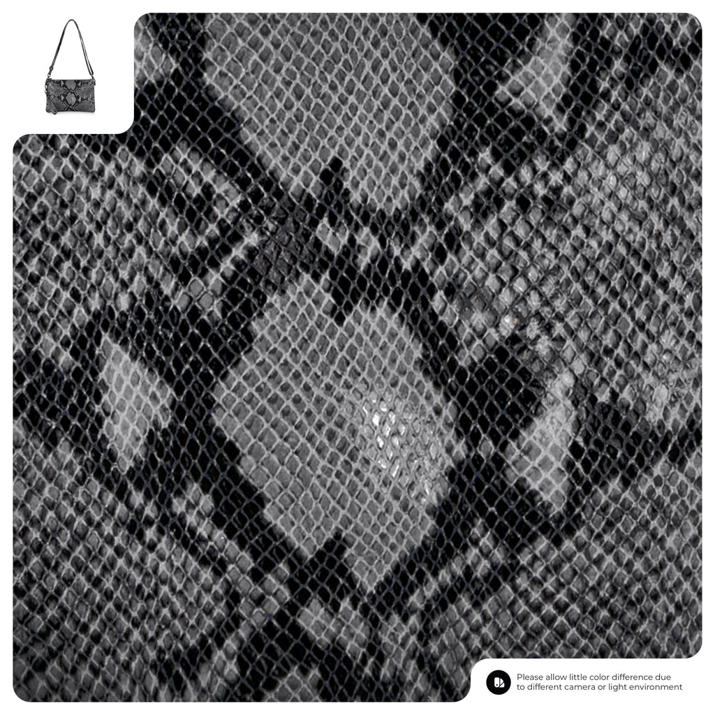 Python-Print Suede Hobo Bag