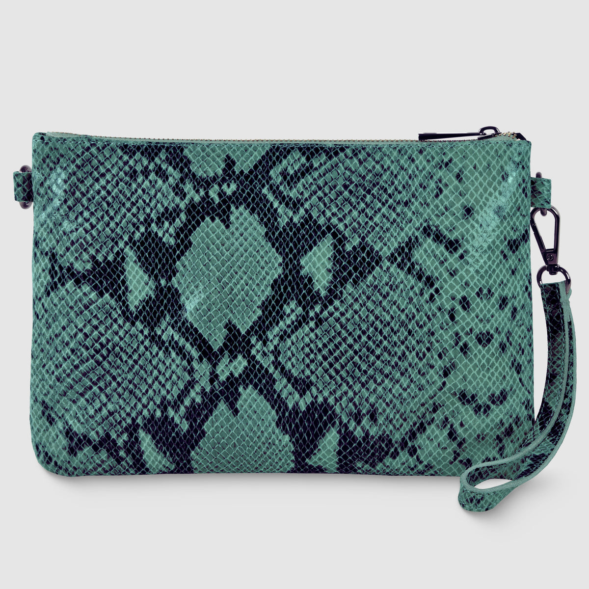 Python-Print Suede Hobo Bag