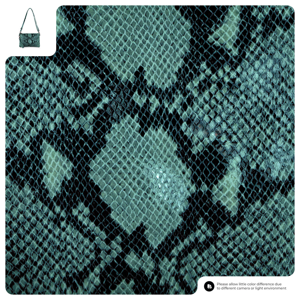 Python-Print Suede Hobo Bag