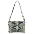 Python-Print Suede Hobo Bag