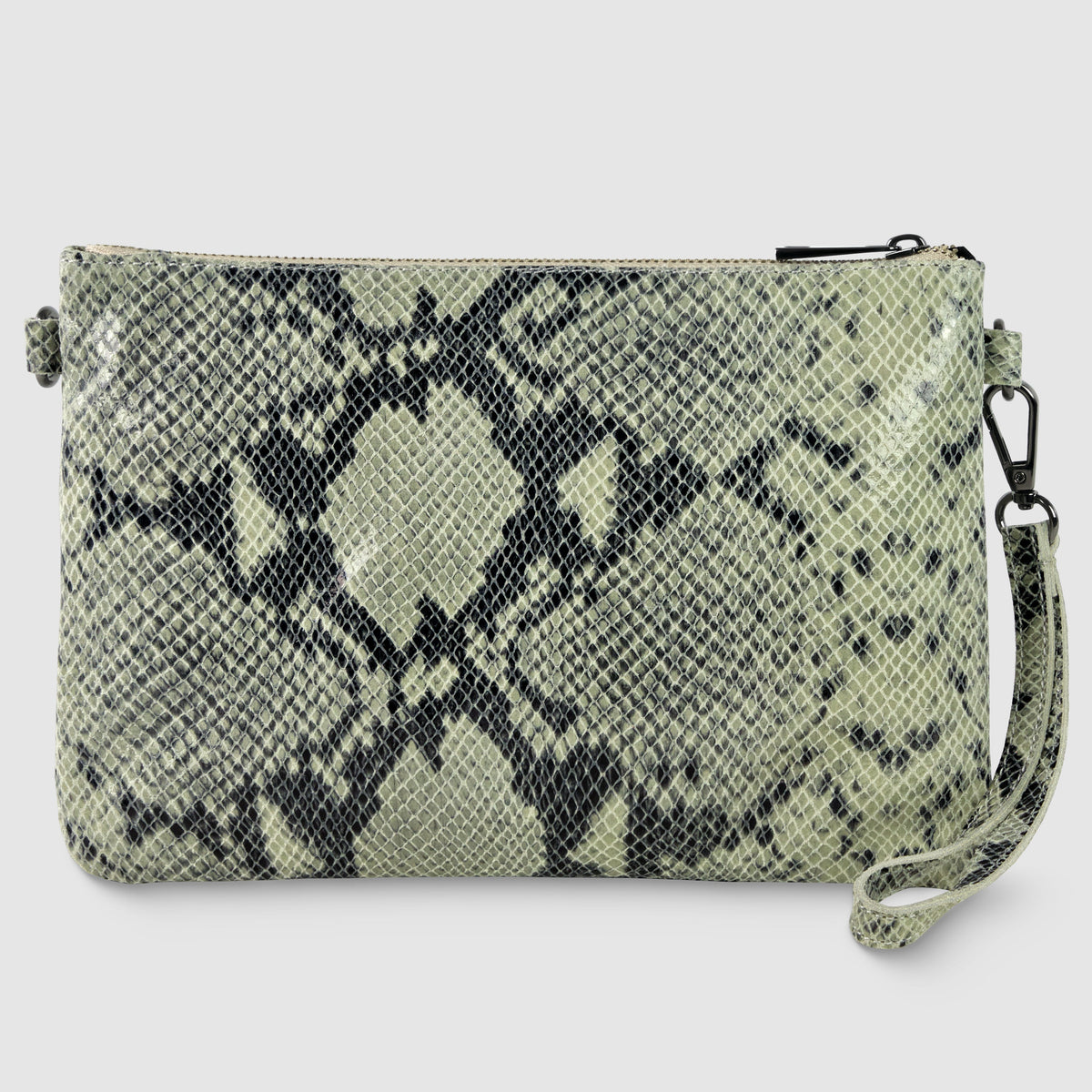 Python-Print Suede Hobo Bag