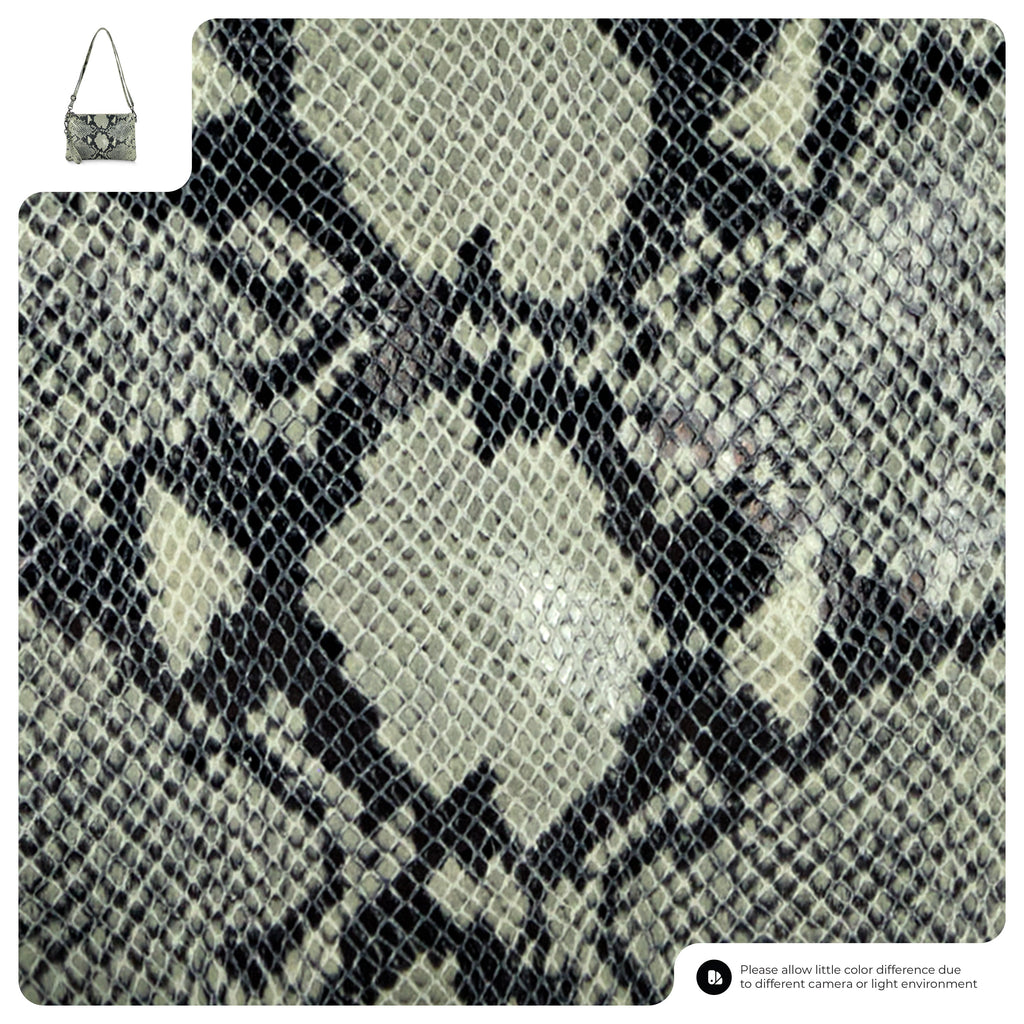 Python-Print Suede Hobo Bag
