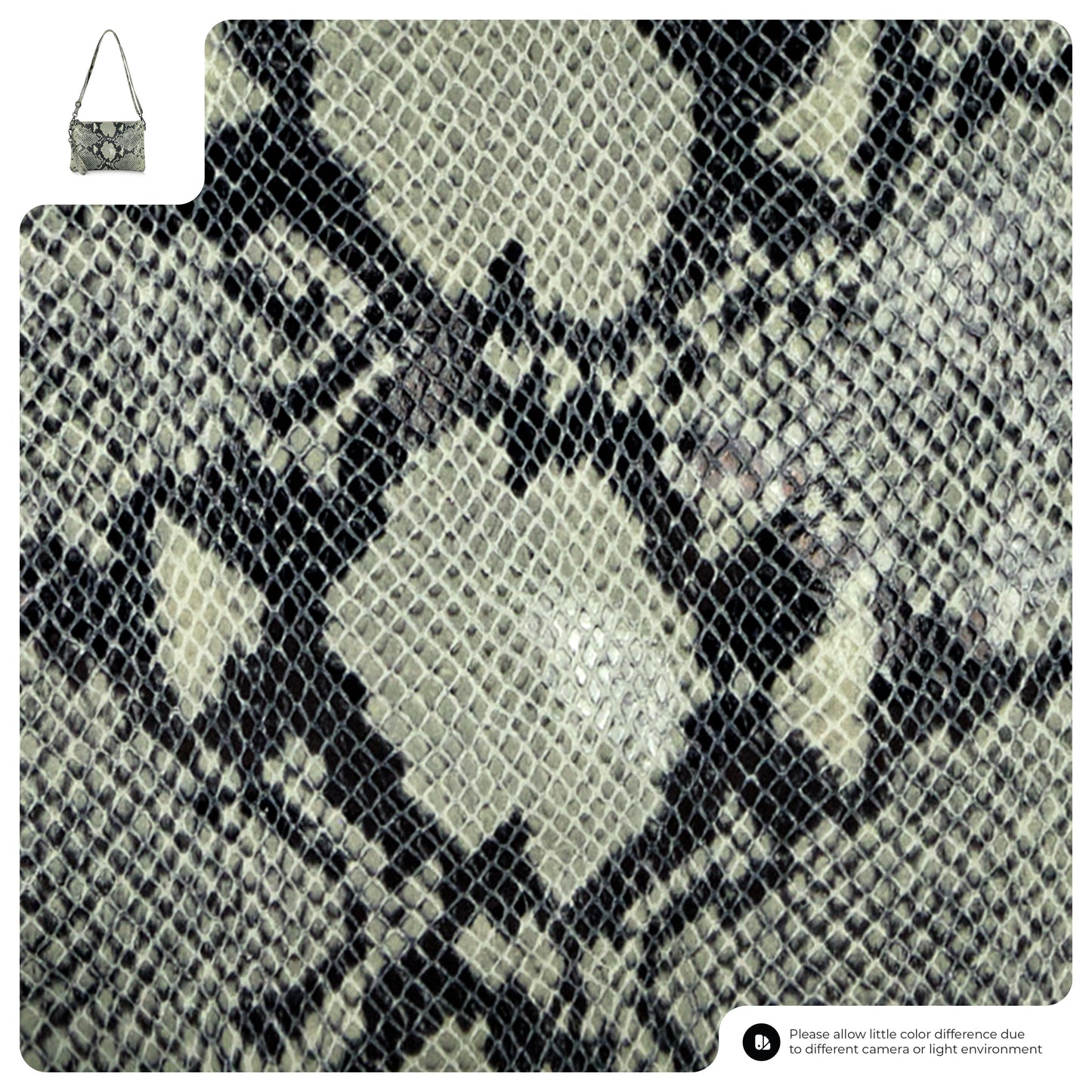 Python-Print Suede Hobo Bag