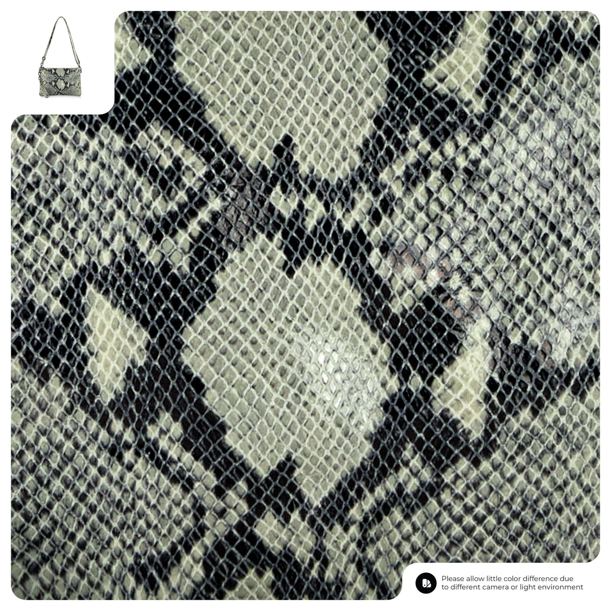Python-Print Suede Hobo Bag