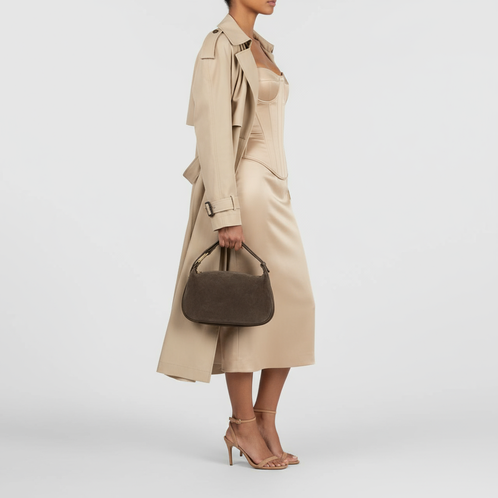 Suede Leather Crossbody Bag