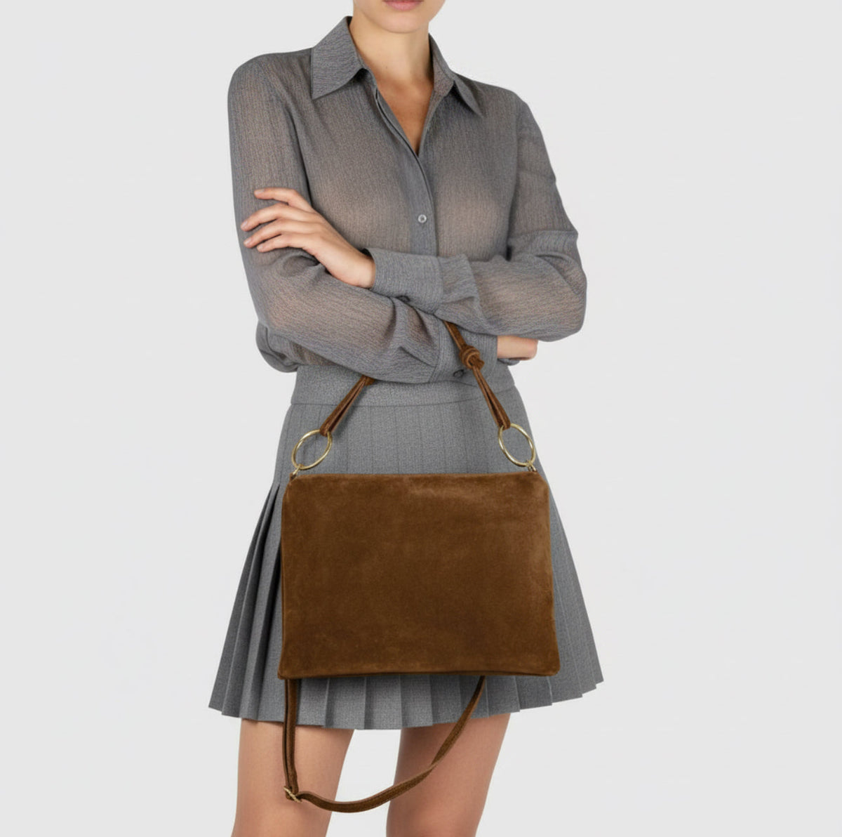 Suede Leather Shoulder Bag