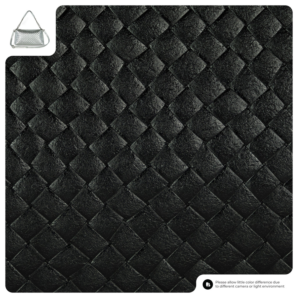 Weave Metallic Suede Leather Shoulder Bag