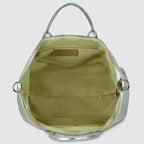 Weave Metallic Suede Leather Top-Handle Bag