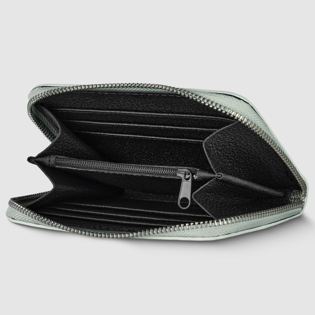 Weave Metallic Suede Leather Wallet