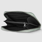 Weave Metallic Suede Leather Wallet