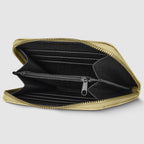 Weave Metallic Suede Leather Wallet