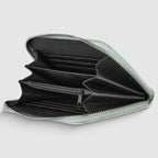 Weave Metallic Suede Leather Wallet