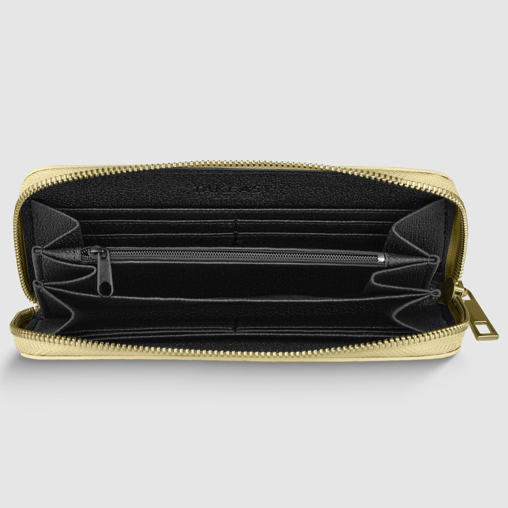 Weave Metallic Suede Leather Wallet