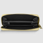Weave Metallic Suede Leather Wallet