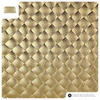 Weave Metallic Suede Leather Wallet