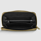 Weave Metallic Suede Leather Wallet