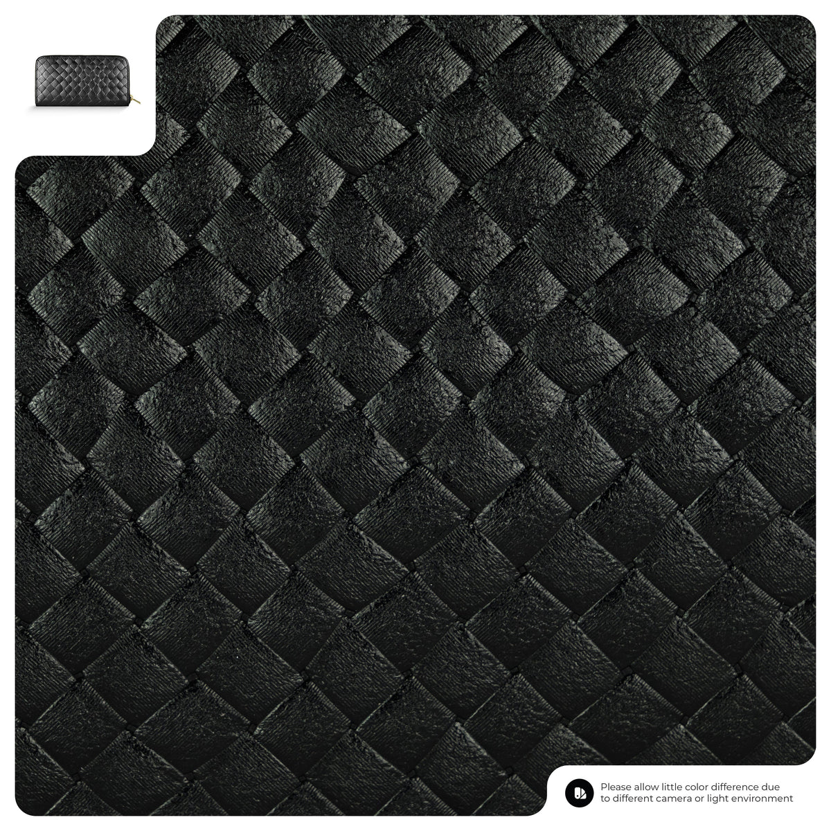 Weave Metallic Suede Leather Wallet