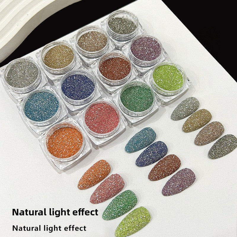 1059 Crystal crushed diamond powder glittering glittering powder DIY Epoxy laser high flash crushed diamond powder for press on nails