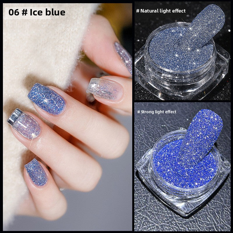 1059 Crystal crushed diamond powder glittering glittering powder DIY Epoxy laser high flash crushed diamond powder for press on nails