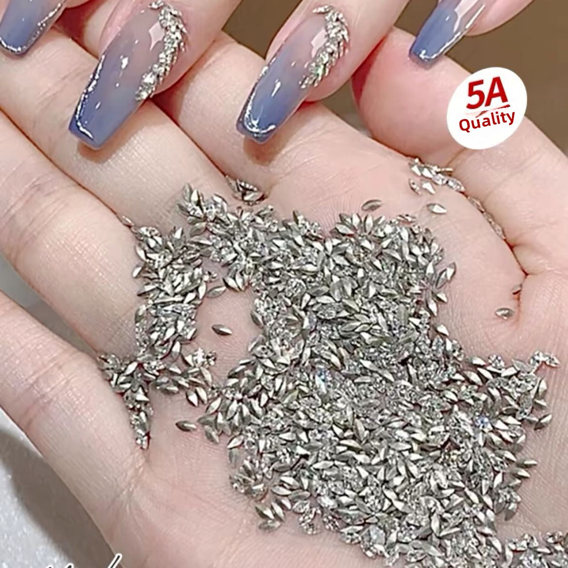 1061 Mini 1.5 * 3 rhombus zircon nail diamond, small flat bottom micro zirconium horse eye nail jewelry for press on nails