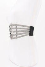 Wide Rhinestone Waist Belt