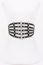 Wide Rhinestone Waist Belt